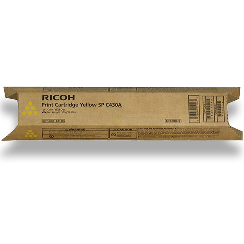 *CLEAR!* Genuine Lanier/Ricoh 821075 YELLOW Toner Cartridge for Lanier SPC430DN 15K