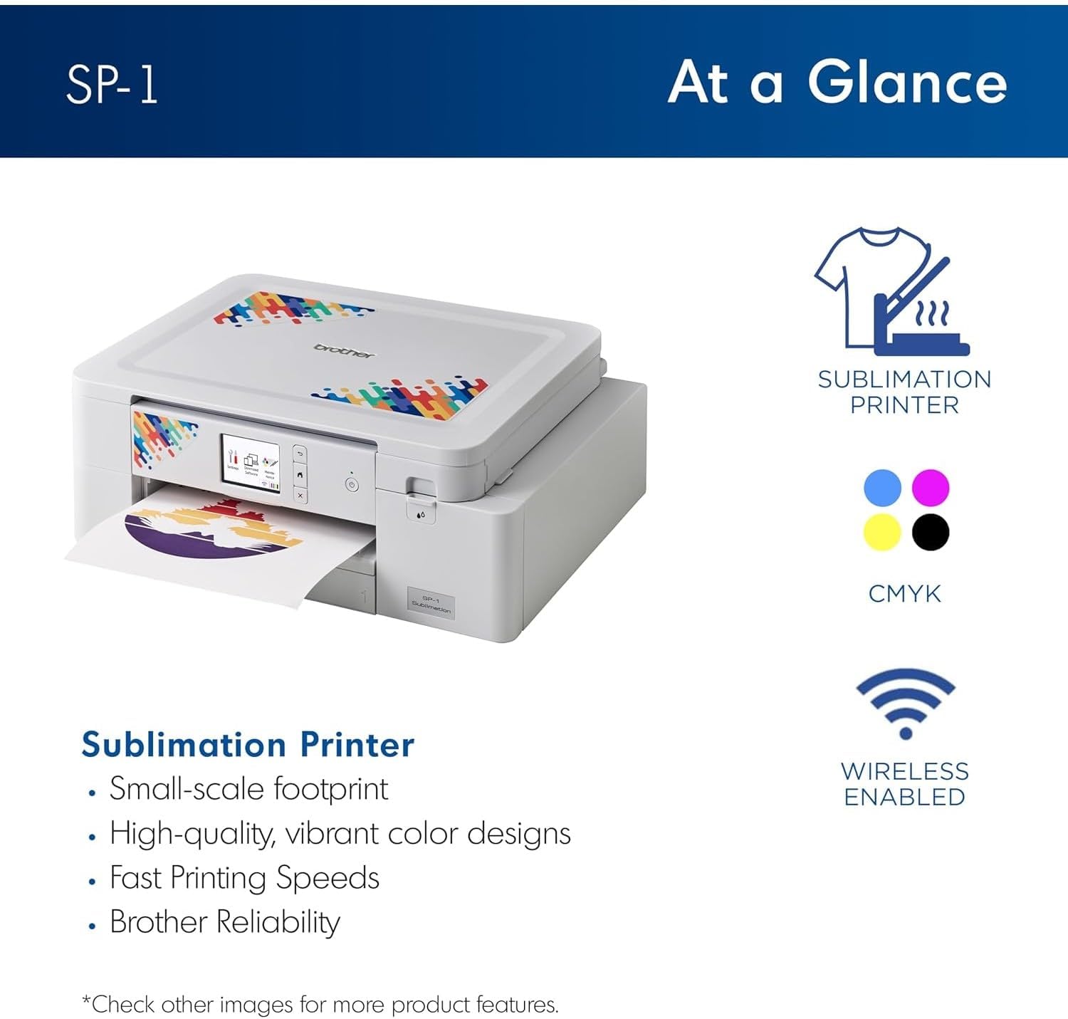 Brother SP-1 Sublimation Printer – Wireless Dye-Sublimation Printer for Personalised Projects