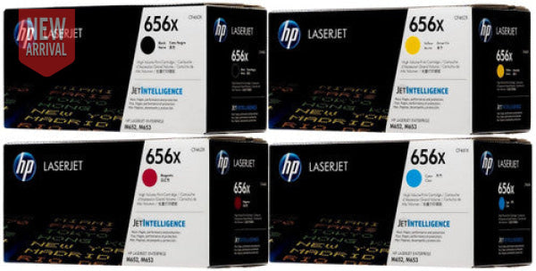 Bundle: 4X Pack Genuine Hp Cf460X Cf461X Cf462X Cf463X Toner Cartridge Set #656X -