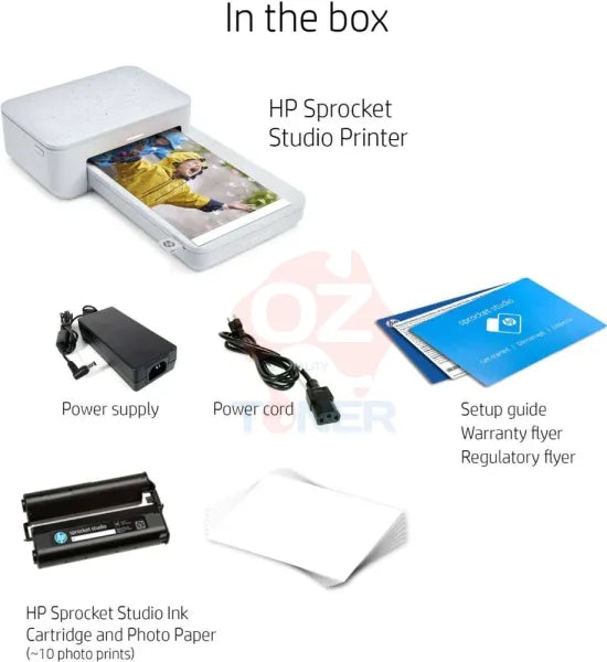 *Bundle* Hp Sprocket Studio Color Mobile Photo Printer Value Pack (Bonus: 80X Photo Paper) [3Mp72A
