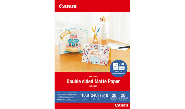 Canon Mp-101D Double-Sided Matte Paper 7X10’ 20X Pack Greeting Card Dbl W. Envelope
