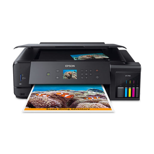 *Clear* Epson Expression Et-7750 A3 Refillable Ink Tank Printer+Duplex+Cd/Dvd Direct *Rfb*