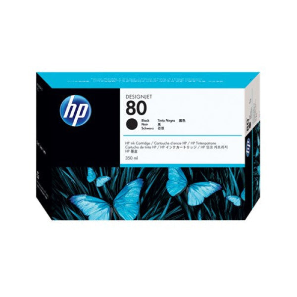 HP 80 BLACK INK 350 ML C4871A FOR DJ 1000 C4871A