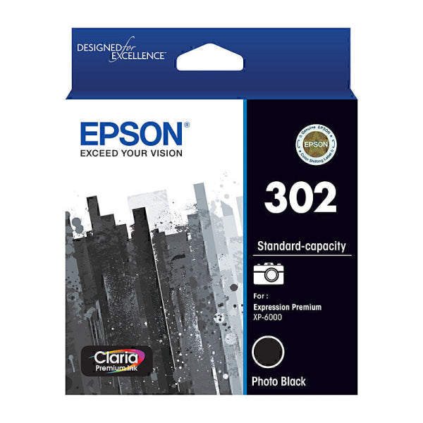 Epson 302 Photo Black Ink Cart C13T01W192