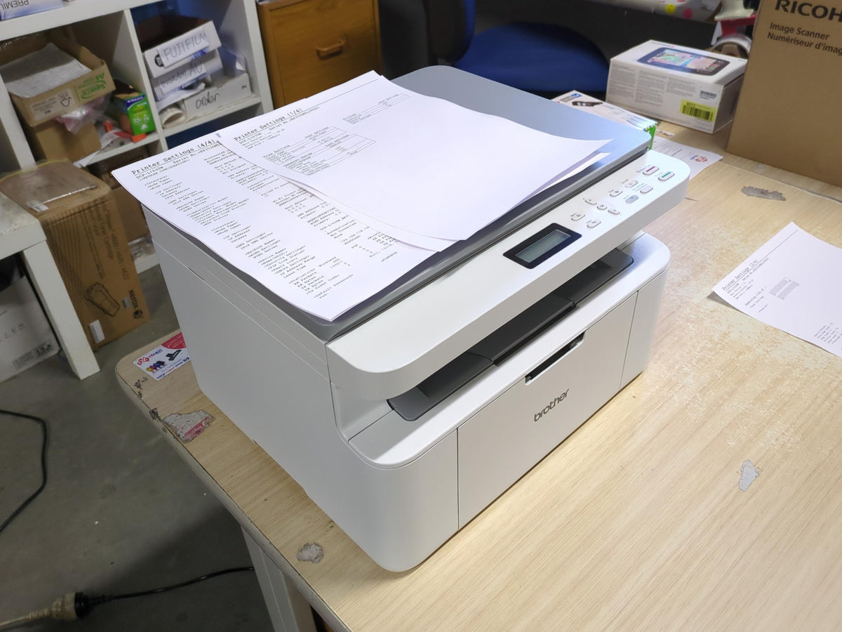 Ex Demo Brother DCP-L1630W A4 mono laser multifunction printer - angle view