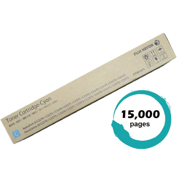 Fuji Xerox Genuine Ct201371 Cyan Toner Cartridge For Docucentre-Iv C2265/C2270/C3370/C4470/C5570