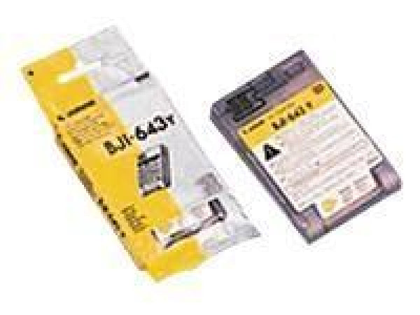 1 X Genuine Canon Bji-643Y Yellow Ink Cartridge -