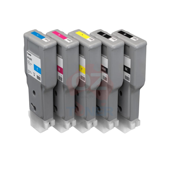 Genuine Canon Pfi-207 C/M/Y/K/Mbk 5X Ink Tank Value Pack Bundle (300Ml) Cartridge -