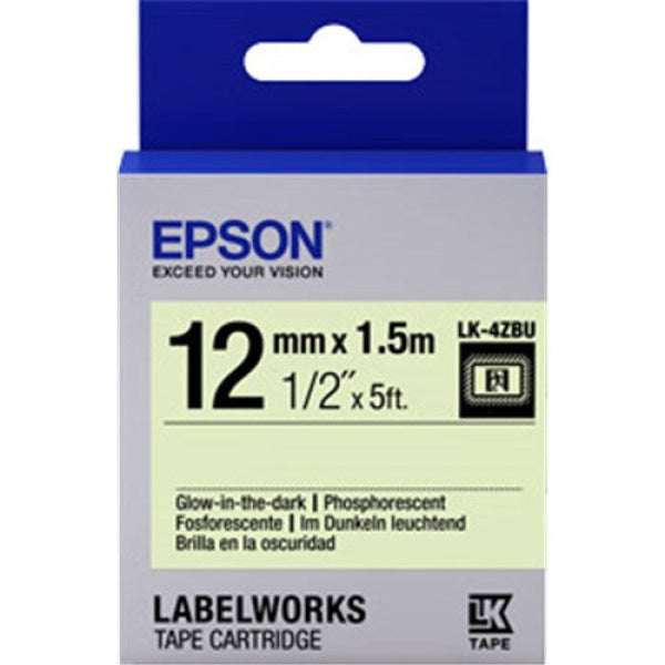 TAPE GLOW-IN-THE-DARK 12MM BLACK ON GLOW 1.5 METRES FOR LW-300 LW-400 & LW-600P C53S654111