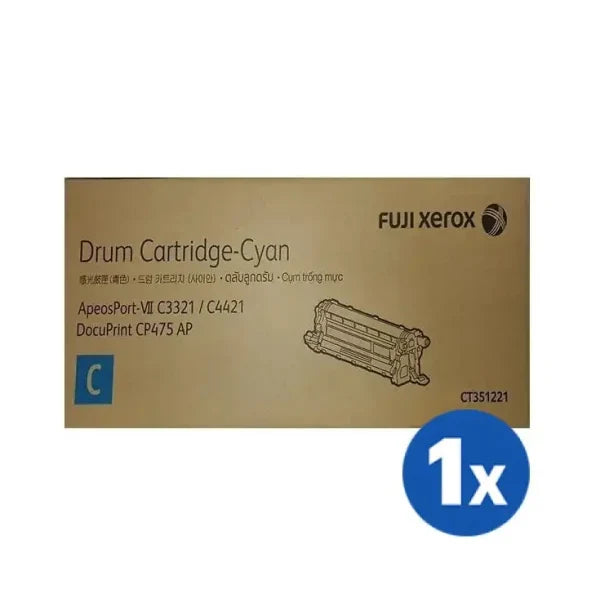 Genuine Fuji Xerox Docuprint Cp475 Cp475Ap Cyan Imaging Drum Unit Ct351221 Cartridge - Toner