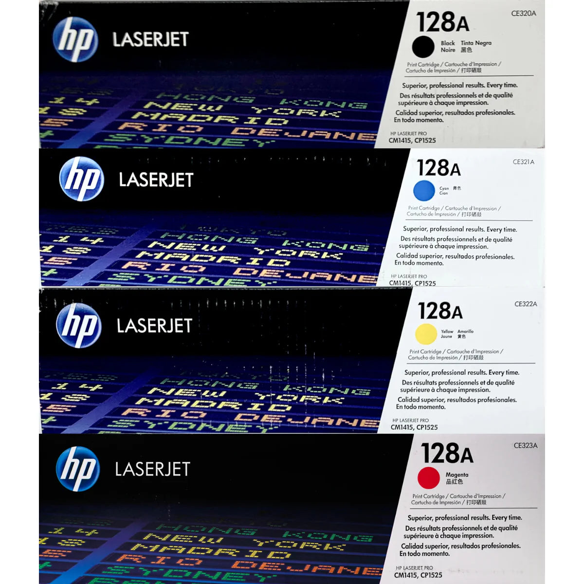 *SALE!* 4x Pack HP CE320A CE321A CE322A CE323A Toner Cartridge Set #128A