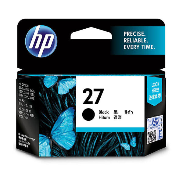 HP #27 Black Ink Cart C8727AA C8727AA