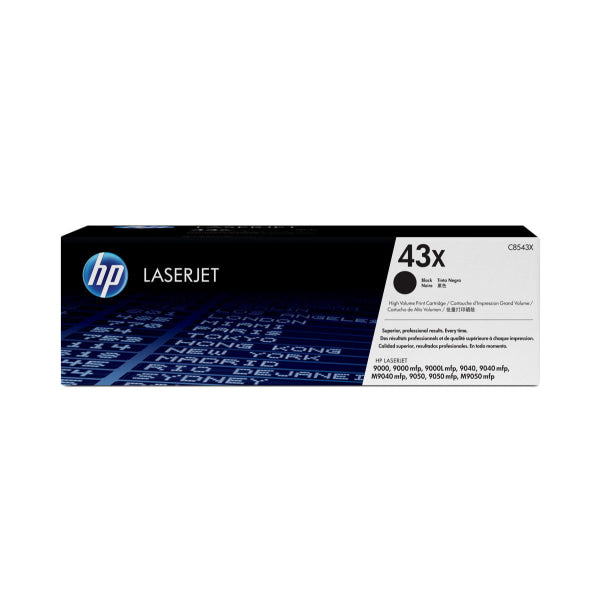 HP 43X BLACK TONER 30000 PAGE YIELD FOR LJ 9000 C8543X
