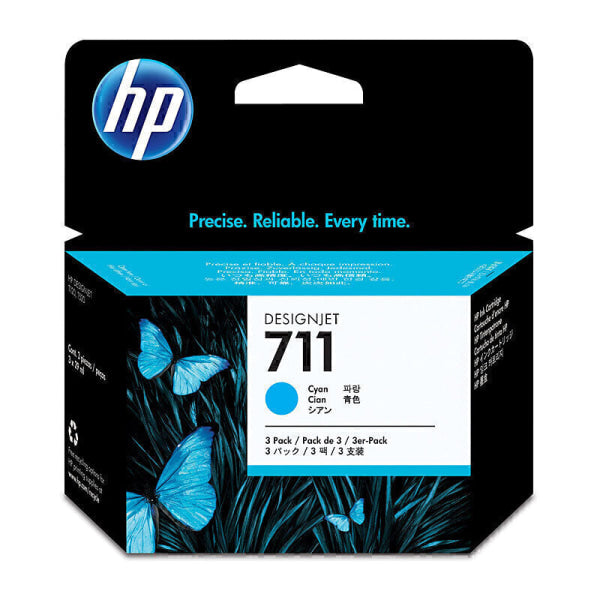 HP #711 29ml Cyan 3 Pk CZ134A CZ134A