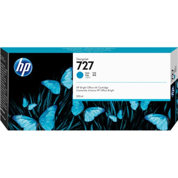 HP 727 300ML CYAN DESIGNJET INK CARTRIDGE F9J76A
