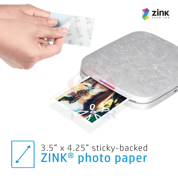 Hp 3.5 X 4.25” Zink Sticky-Backed Photo Paper For Sprocket 3X4 Printer Hpiz3X420 (20X Pack)
