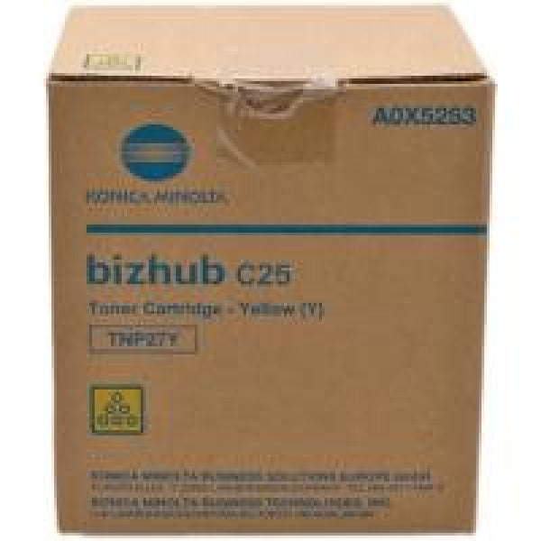 KONICA MINOLTA BIZHUB C25 TNP27 YELLOW TONER - 6K A0X5-293