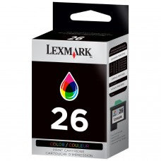 Genuine Lexmark No.26 Colour Ink Cartridge 275 Pages (10N0026A) 0.275K
