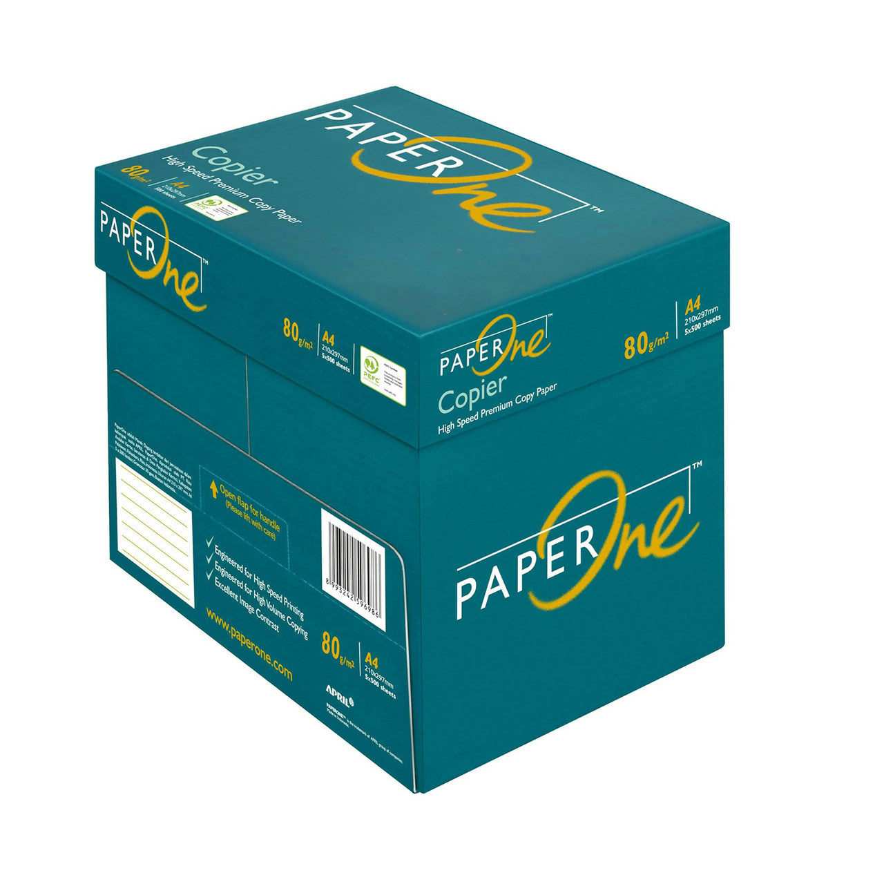 PaperOne Copier Paper A4 80gsm White Premium Copy Paper 5 Reams Carton