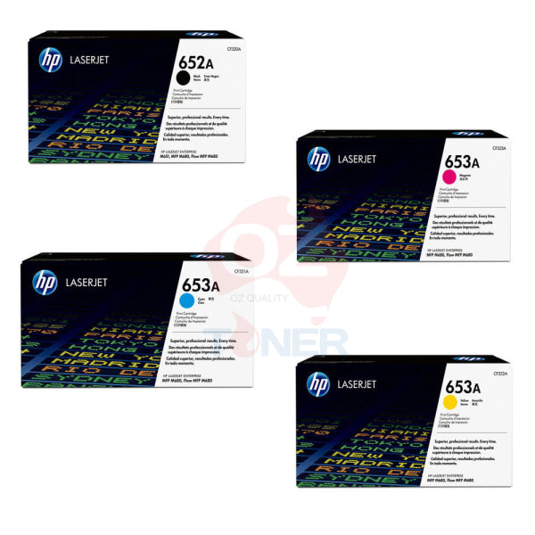 *Sale!* 4X Pack Genuine Hp Cf320A + Cf321A + Cf323A + Cf322A Toner Set 652A 653A For Laserjet