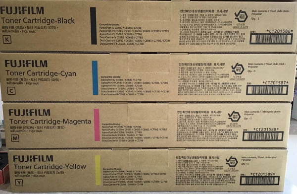 *Sale!* Genuine Fuji Xerox Ct201586 Ct201587 Ct201588 Ct210589 C/M/Y/K Toner Set For Docucentre-V