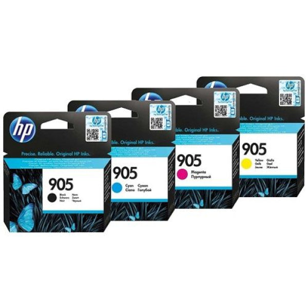 Genuine Hp #905-Bk/C/M/Y Ink Set T6M01Aa+T6L89Aa+T6L93Aa+T6L97Aa (300P + 3 X 315P) For Officejet Pro