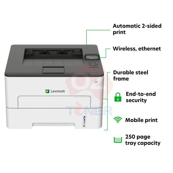 Lexmark Goline B2236Dw A4 Single Function Mono Laser Printer+Wi-Fi 34Ppm P/N:18M0135 Printer
