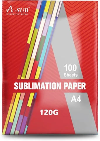 A-SUB A4 Sublimation Paper 120gsm 100 Sheets 210x297mm for Heat Press Printing