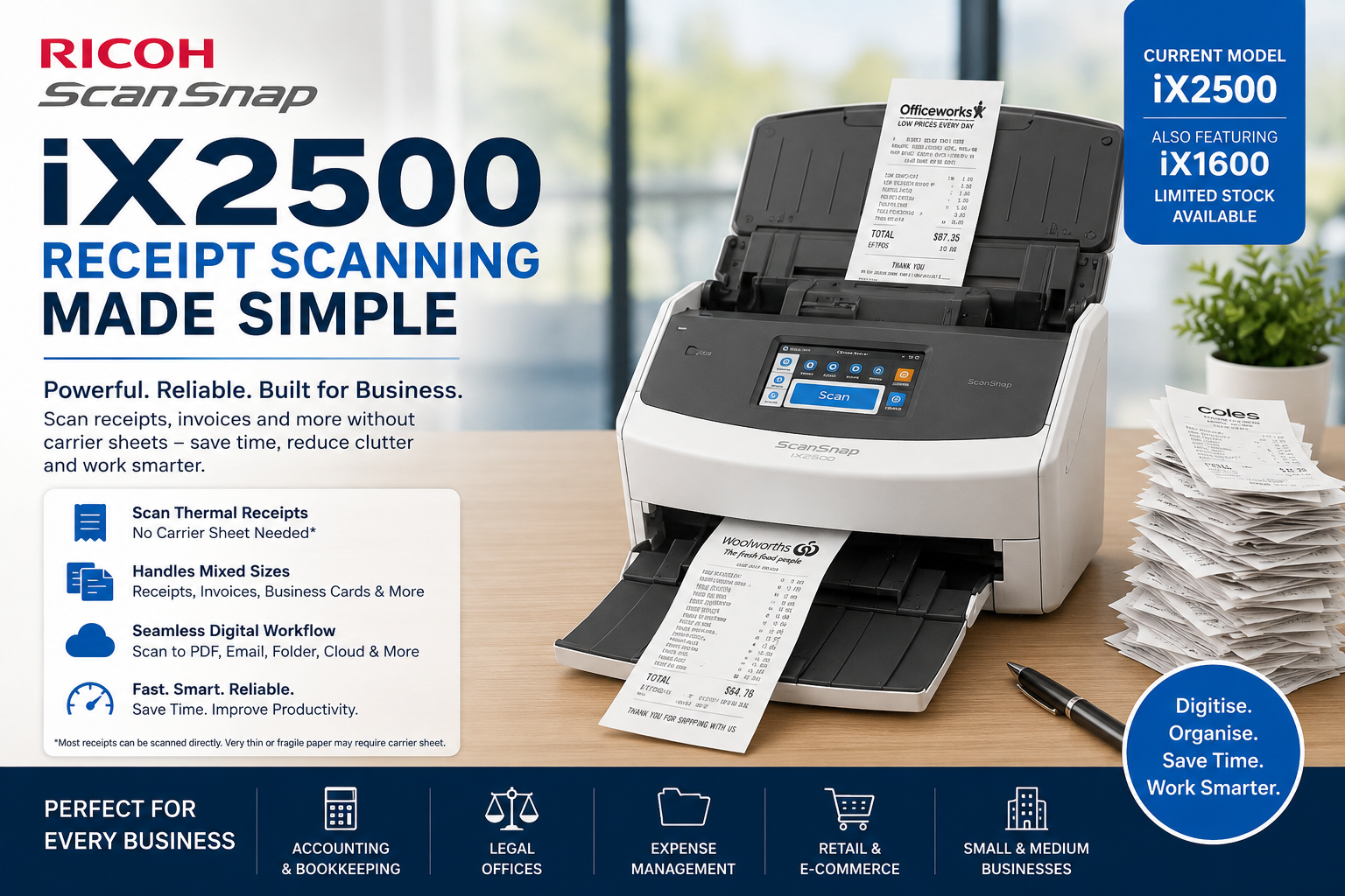 Ricoh ScanSnap iX2500 Receipt Scanning Review – Best Scanner for Receipts, Accounting & Office Expenses