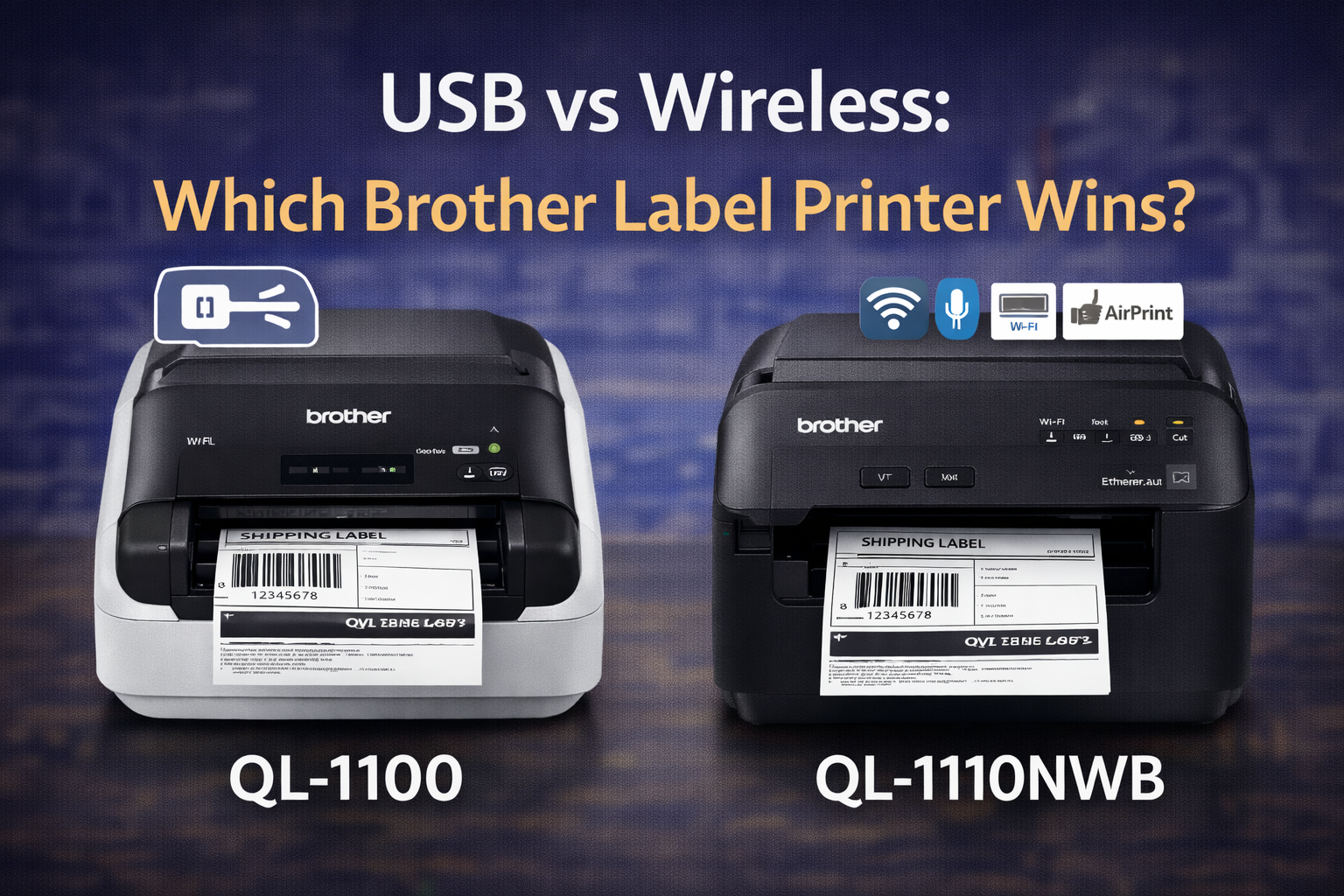 Brother QL-1100 vs QL-1110NWB Label Printer Review