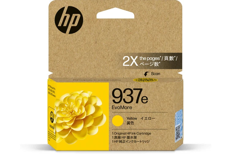 Genuine HP #937e Yellow High Yield Ink Cartridge for OfficeJet Pro 9120e 9130e 9720e 9730e [4S6W8NA]