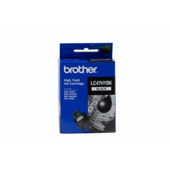 1 X Genuine Brother Lc-47 Black Ink Cartridge High Yield Lc-47Bkhy -