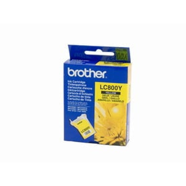 1 X Genuine Brother Lc-800 Yellow Ink Cartridge Lc-800Y -