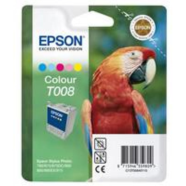 1 X Genuine Epson T008 Colour Ink Cartridge -