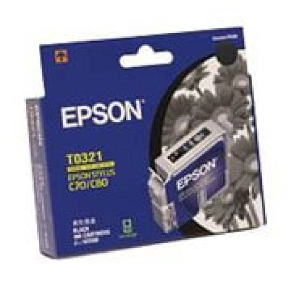 1 X Genuine Epson T0321 Black Ink Cartridge -