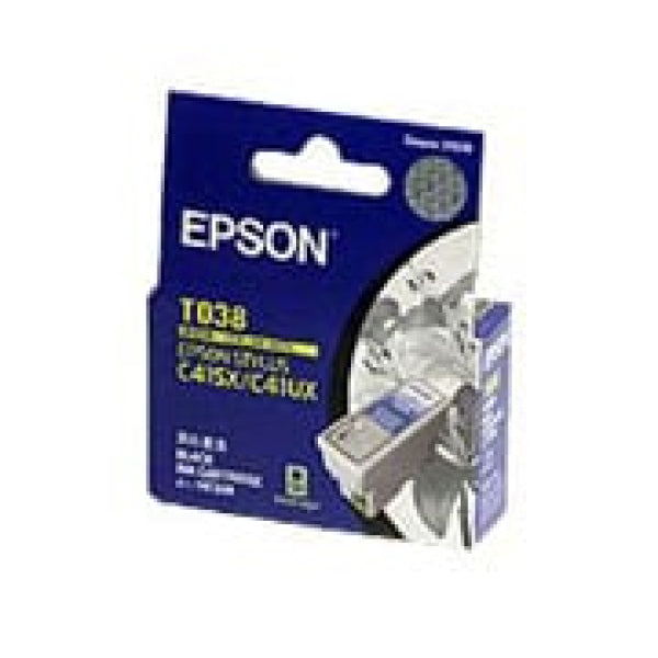 1 X Genuine Epson T038 Black Ink Cartridge -