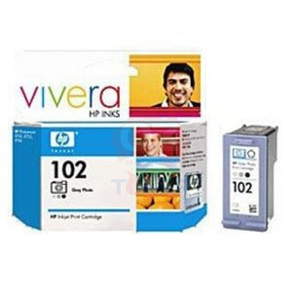 1 X Genuine Hp 102 Grey Photo Ink Cartridge C9360Aa -
