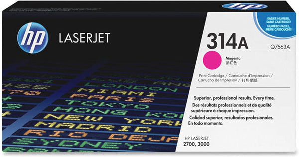 1 X Genuine Hp Q7563A Magenta Toner Cartridge 314A -