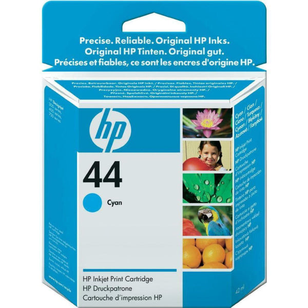 1 X Genuine Hp 44 Cyan Ink Cartridge For Designjet 750/755 51644Ca -