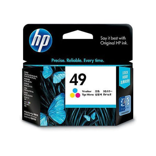 1 X Genuine Hp 49 Colour Ink Cartridge 51649Aa -