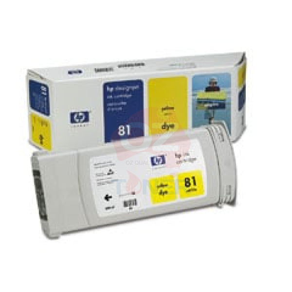 1 X Genuine Hp 81 Yellow Ink Cartridge C4933A -