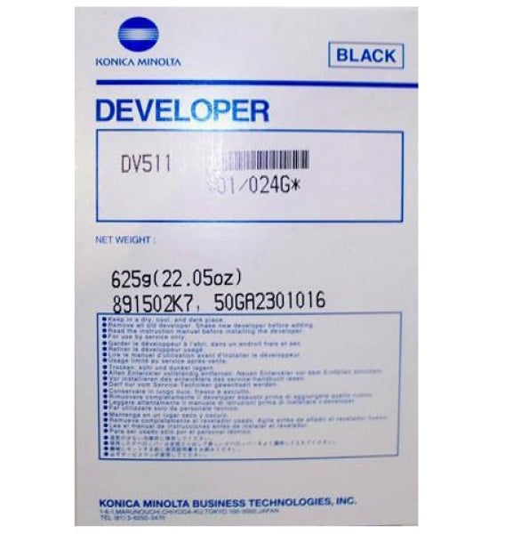 1 X Genuine Konica Minolta Bizhub 420 421 500 501 Developer Dv511 024G Accessories