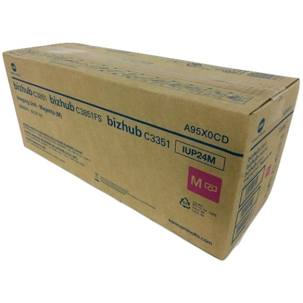 1 X Genuine Konica Minolta Bizhub C3351 C3851 Magenta Imaging Drum Unit Iup24M A95X0Cd Cartridge -