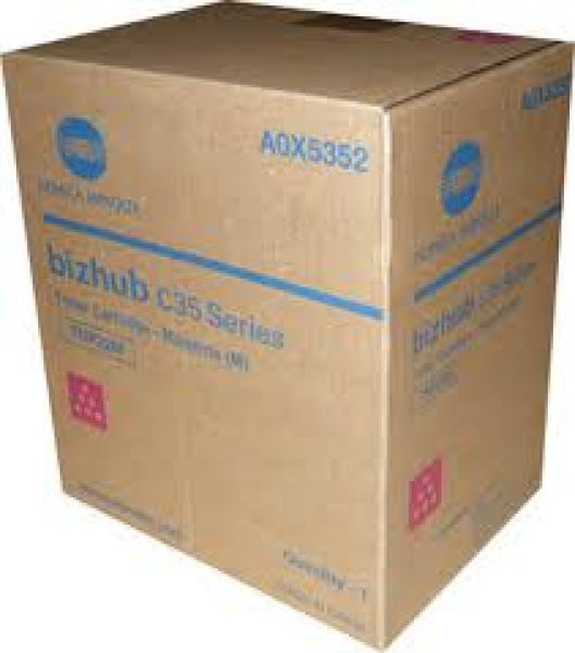1 X Genuine Konica Minolta Bizhub C35 Magenta Toner Cartridge Tnp22M A0X5392 -