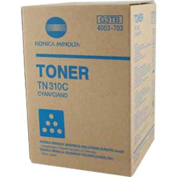 1 X Genuine Konica Minolta Bizhub C350 C351 C450 Cyan Toner Cartridge Tn310C 4053703 -