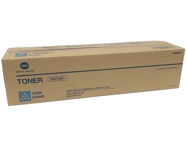 1 X Genuine Konica Minolta Bizhub C659 C759 Cyan Toner Cartridge Tn713C A9K8450 -