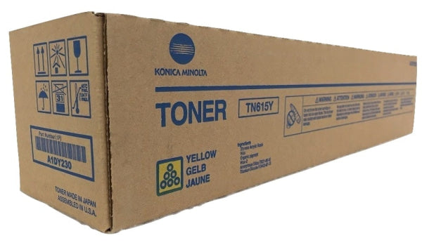 1 X Genuine Konica Minolta Bizhub Press C8000 Yellow Toner Cartridge Tn615Y A1Dy230 -
