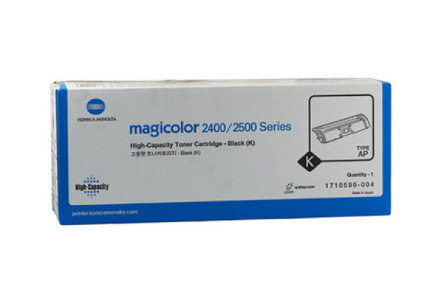 1 X Genuine Konica Minolta Magicolor 2400 2500 Black Toner Cartridge 1710590004 -