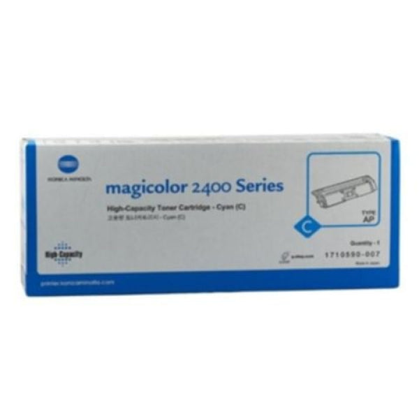 1 X Genuine Konica Minolta Magicolor 2400 2500 Cyan Toner Cartridge 1710590007 -