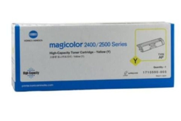 1 X Genuine Konica Minolta Magicolor 2400 2500 Yellow Toner Cartridge 1710590005 -